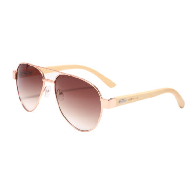 Beverly Hills 2040-2 Aviator Tinted Sunglasses Brown