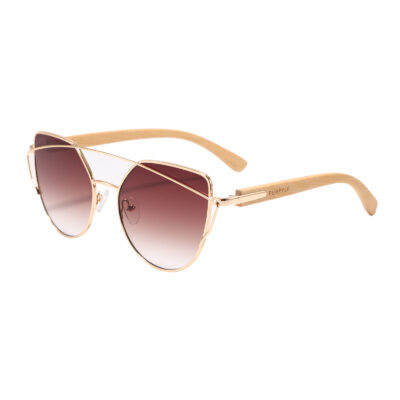 Laguna 2041-2 Rectangular Tinted Sunglasses Brown Women's