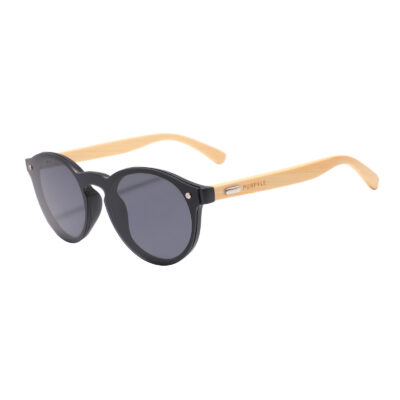 Los Angeles 319-1 WFR Classic Round Tinted Sunglasses Black
