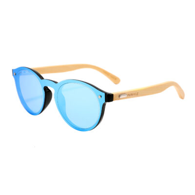 Los Angeles 319M-4 Classic Round Mirrored Sunglasses Blue