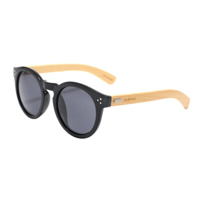 Marina Bay 4023-1 Classic Round Tinted Sunglasses Black