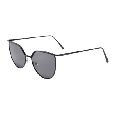 Vista 3459-1 Frameless Square Rounded Bottom Tinted Sunglasses Black