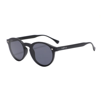 Redondo 7003-1 Frameless Round Tinted Sunglasses Black