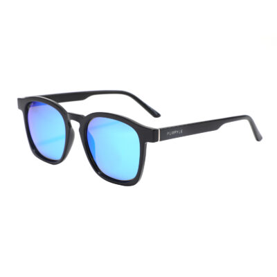 Albany 1681M-4 Classic Square Polarized Mirrored Sunglasses Blue