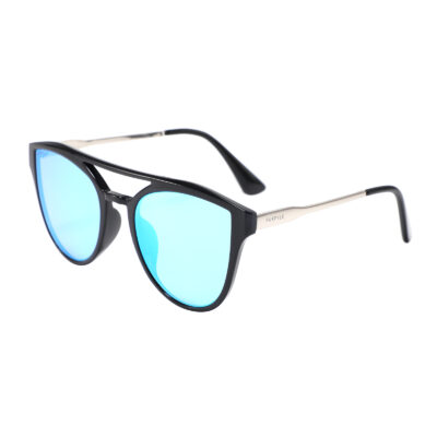 Diana 2133M-4 Oversized Cat Eye Mirrored Reflective Sunglasses Blue