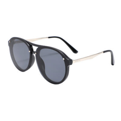 Industry 2134-1 Double Bridge Aviator Tinted Sunglasses Black