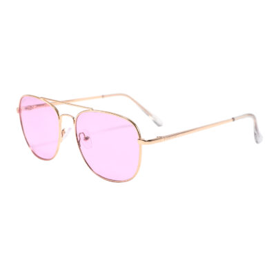 Bleecker St 3465-7 Aviator Tinted Sunglasses Pink