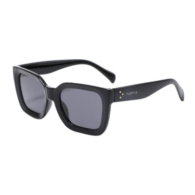 Margate LS6937-1 Square Polarized Tinted Sunglasses Black