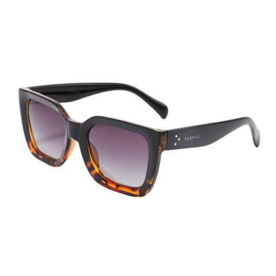 Margate LS6937-8 Square Polarized Tinted Sunglasses Tortoise Brown