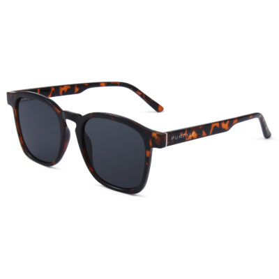 Albany 1681-7 Classic Square Polarized Tinted Sunglasses Tortoise Black