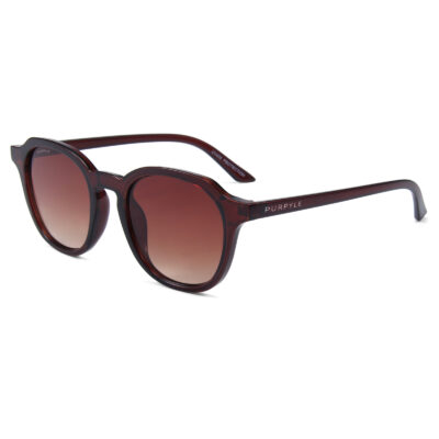 Kimberley 1684-2 Classic Round Polarized Tinted Sunglasses Brown