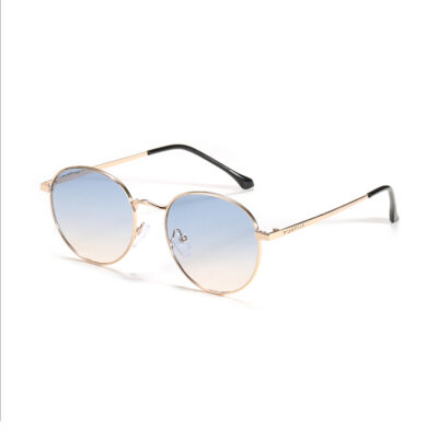 Bowery 9107-1 Round Tinted Sunglasses Blue Gradient