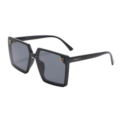 Paris 201115-1 Square Oversized Tinted Sunglasses Black