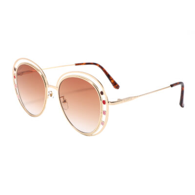 Fifth Ave S3014-2 Round Tinted Sunglasses Brown Gradient