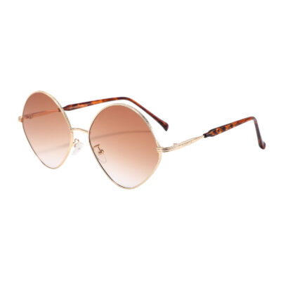 Princeton S3015-2 Round Tinted Sunglasses Brown Gradient