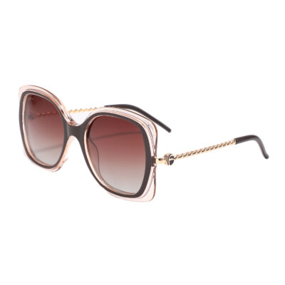 London 95229-3 Square Butterfly Tinted Sunglasses Brown